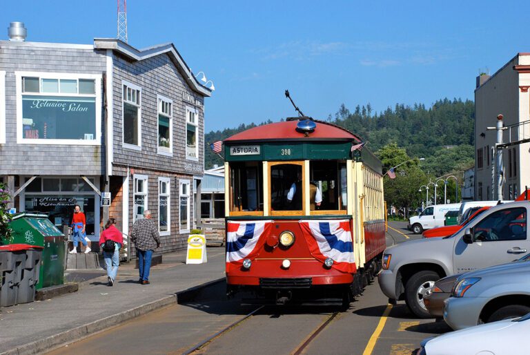 The Astoria Riverfront Trolley on the Oregon Coast