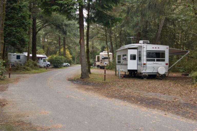 Fort Stevens State Park campground near Astoria, Oregon Coast
