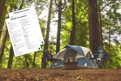 Free camping checklist for the Oregon Coast printable download