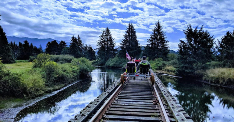 Pedal the rails with Oregon Coast Railriders in Coquille, near Coos Bay, Oregon