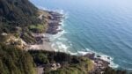 The view from high atop Cape Perpetua on an Oregon Coast hike near Yachats, Oregon