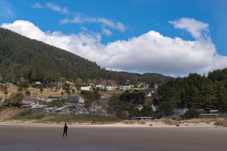 Manzanita Beach is 7 miles long and is a dog-friendly beach great for walking