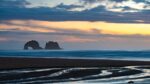Twin Rocks at sunset in Rockaway Beach on the Oregon Coast