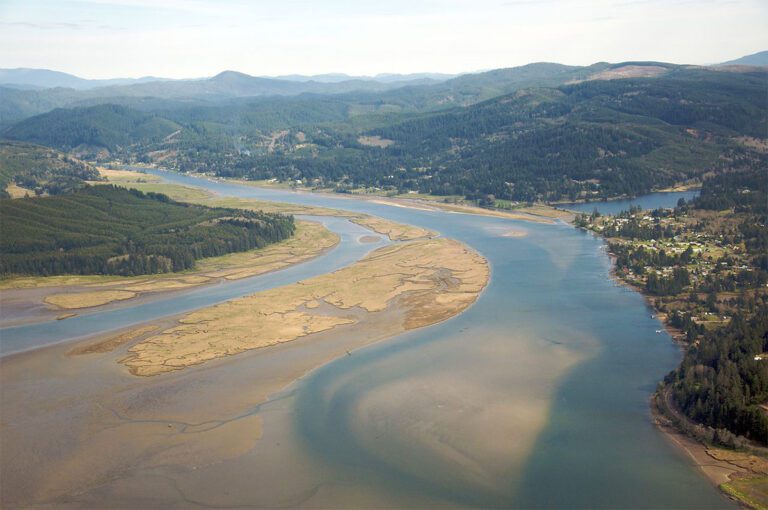 Alsea River in Waldport, Oregon