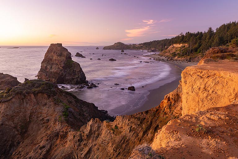 The rocky coastline at Otter Point State Recreation Site in Gold Beach, Oregon