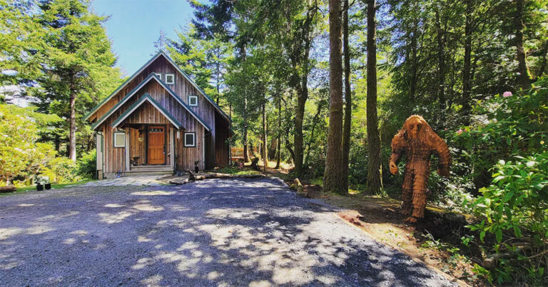 Wooded cabin vacation rental in Port Orford, Oregon