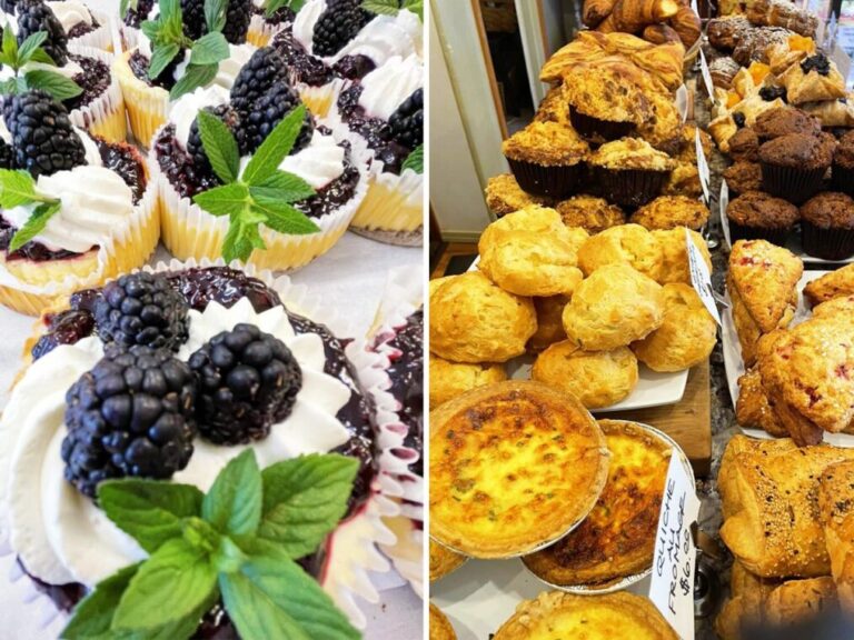 Pastries lined up at Pacific Sourdough Bakery in Waldport, Oregon