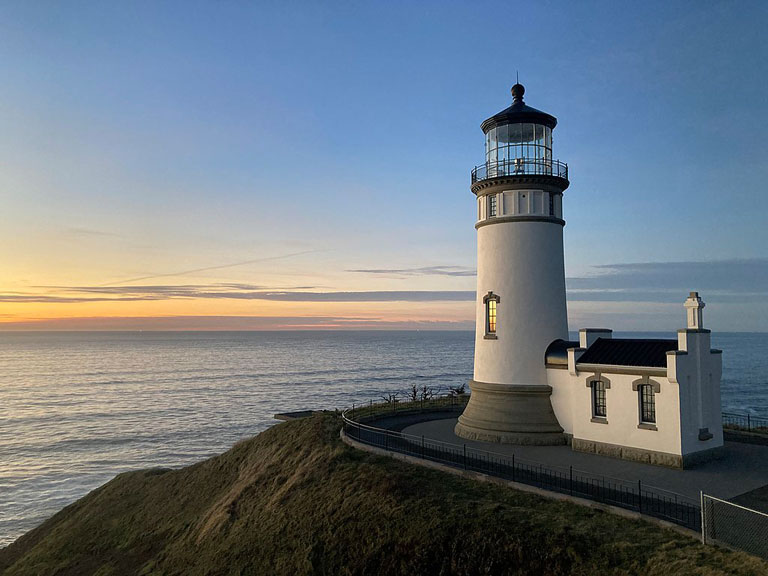The North Head Lighthouse in Cape Disappointment State Park, Washington
