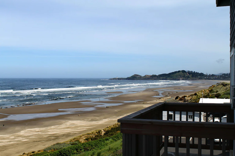 Ocean view from Inn at Nye Beach in Newport, Oregon