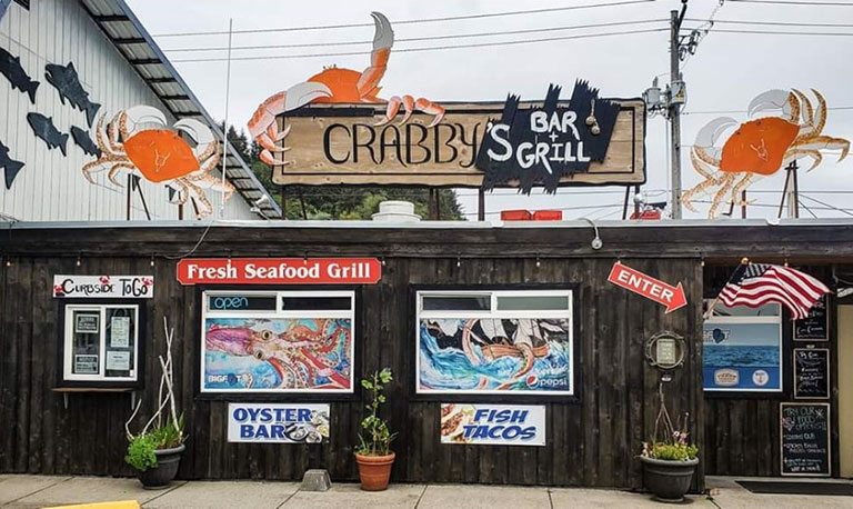 Crabby's Bar & Grill in Winchester Bay, near Reedsport, Oregon
