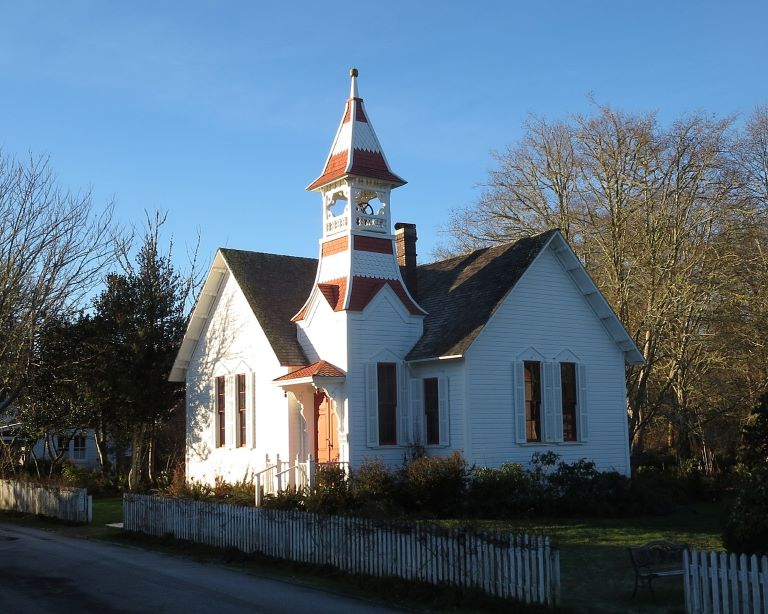 Historic Oysterville Church in Oysterville, Washington on the Long Beach Peninsula