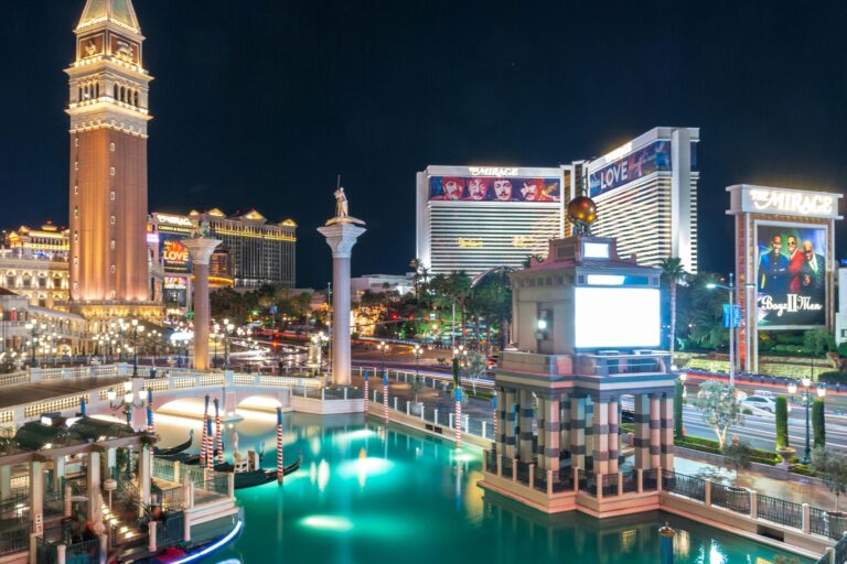 The Las Vegas strip is a popular spring break destination in the U.S.