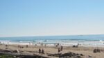 People enjoying a sunny day at Beverly Beach, north of Newport, Oregon